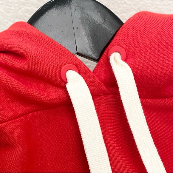 RAG & BONE Battle Red City Terry Organic Cotton Hoodie Sweatshirt Size S - Picture 9 of 15